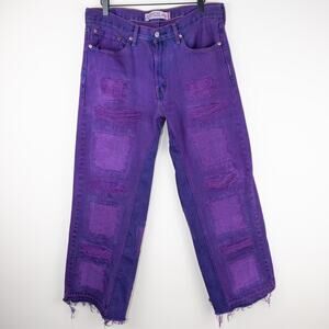 Custom wide leg baggy flared jeans 34 x 30
